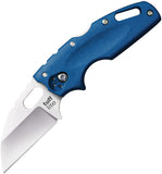 Cold Steel Tuff Lite Plain Blue Lockback Stainless Folding Blade Knife 20LTB
