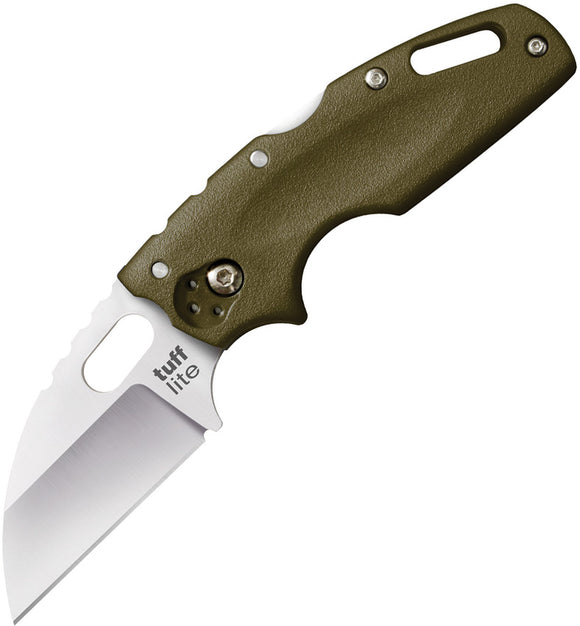 Cold Steel Tuff Lite Plain OD Green Handle Stainless Folding Blade Knife 20LTG