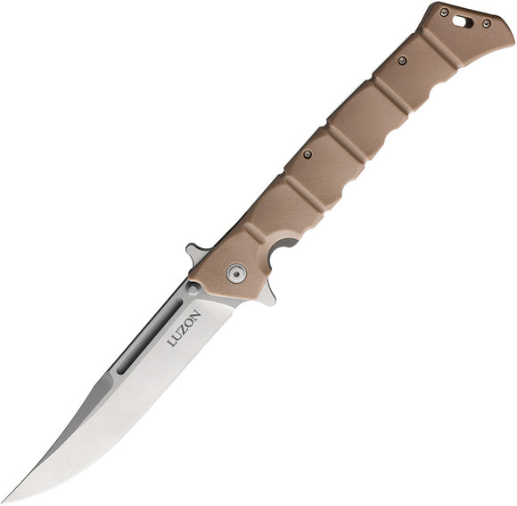 Cold Steel Large Luzon Pocket Knife Linerlock Desert Tan Folding 8Cr13 20NQXDTST