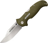 Cold Steel Bush Ranger Lite OD Green GRN Handle Stainless Folding Knife 21A