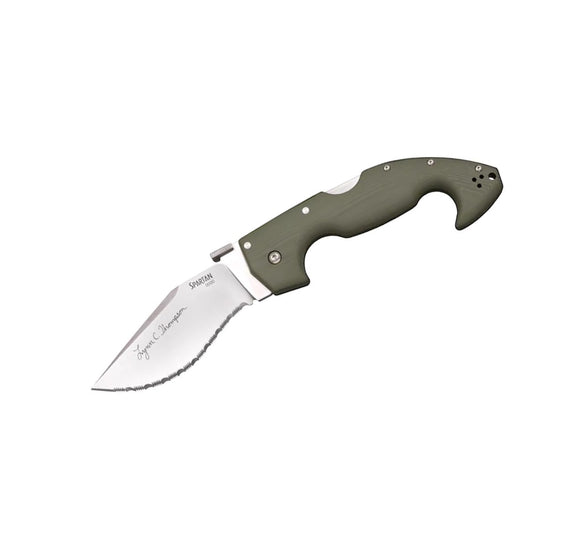 Cold Steel Lynn Thompson SpartanOD Green Lockback Folding Knife 21staa