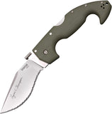 Cold Steel Spartan Lockback Green G10 Folding Serrated S35VN Pocket Knife 21STAA