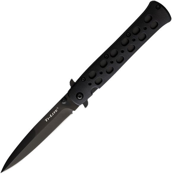 Cold Steel Ti-Lite Pocket Knife Linerlock Black Zy-Ex Folding AUS-8A 26SPBKBK