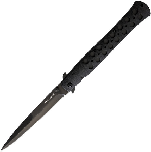 Cold Steel Ti-Lite Pocket Knife Linerlock Black Zy-Ex Folding AUS-8A 26SXPBKBK