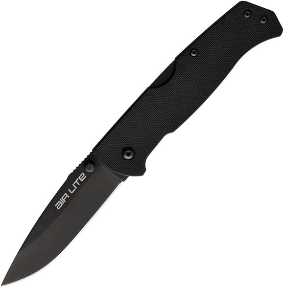 Cold Steel Air Lite Pocket Knife Lockback Black G10 Folding AUS-10A 26WDBKBK