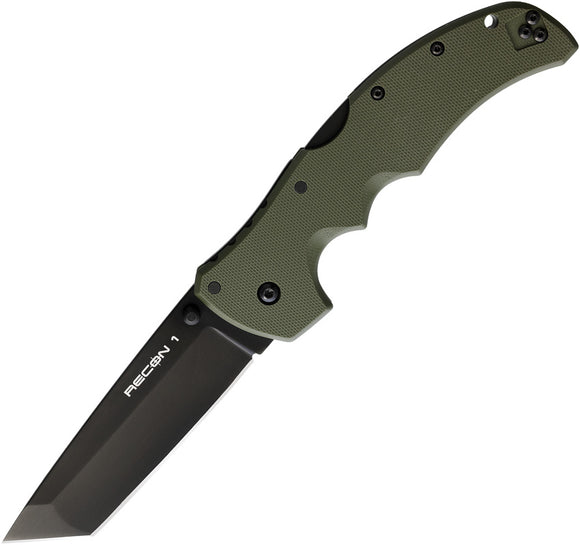 Cold Steel Recon 1 Lockback Green G10 Folding S35VN Tanto Pocket Knife 27BTODBK