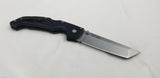 Cold Steel Large Voyager Folding Tanto Blade AUS10A Black Handle Knife 29AT