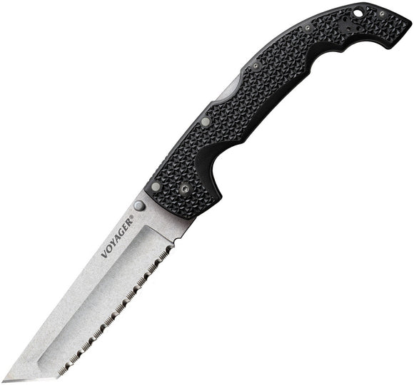 Cold Steel XL Voyager Lockback Tanto Black Folding Knife 29axts