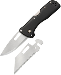 Cold Steel Click-N-Cut Lockback Black ABS Folding Stainless Pocket Knife 40BA