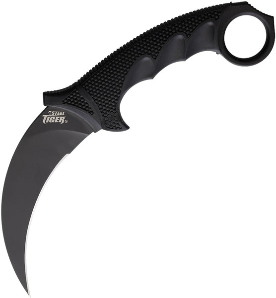 Cold Steel Karambit Steel Tiger Fixed Blade Knife Black Griv-Ex