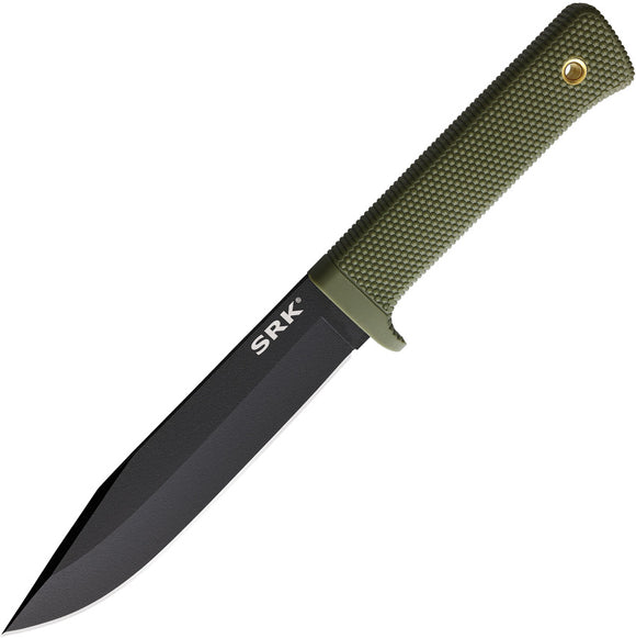 Cold Steel SRK Fixed Blade Knife OD Green Kray-Ex SK5 Carbon Steel 49LCKODBK