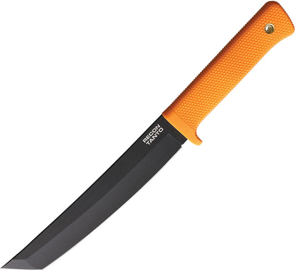Cold Steel Recon Fixed Blade Knife Orange SK5 Black Carbon Steel Tanto 49LRTORBK