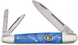 Frost Cutlery Whittler Blue Bayou Bone Stainless Folding Blades Knife
