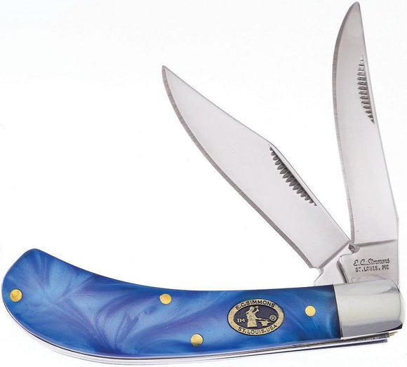 Frost Cutlery Saddlehorn Blue Bayou E. C. Simmons Folding Blades Knife
