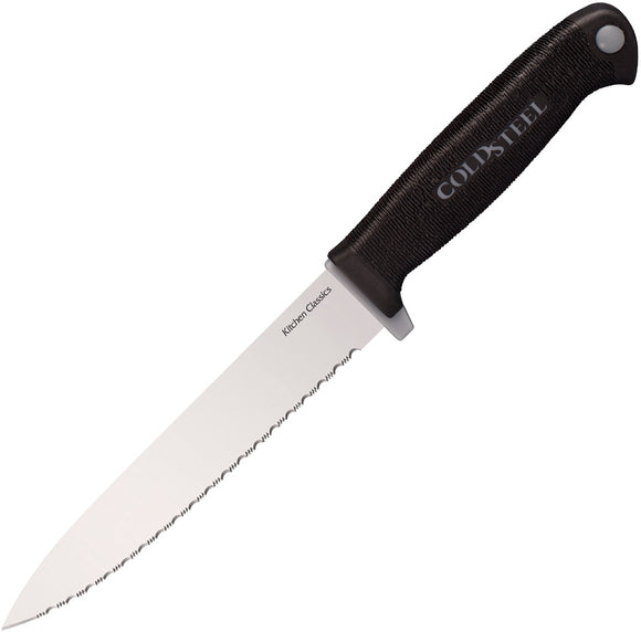 Cold Steel Utility Kitchen Classics Fixed Serrated Blade Black Knife 59KSUZ