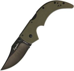 Cold Steel Espada Lockback Black Folding Blade OD Green G10 Handle Knife 62NGMVG