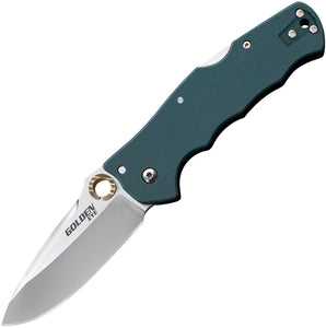 Cold Steel Golden Eye Lockback Folding Spear Pt Blade Green Handle Knife 62QFGS