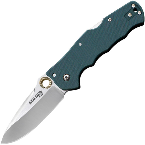 Cold Steel Golden Eye Lockback Folding Spear Pt Blade Green Handle Knife 62QFGS