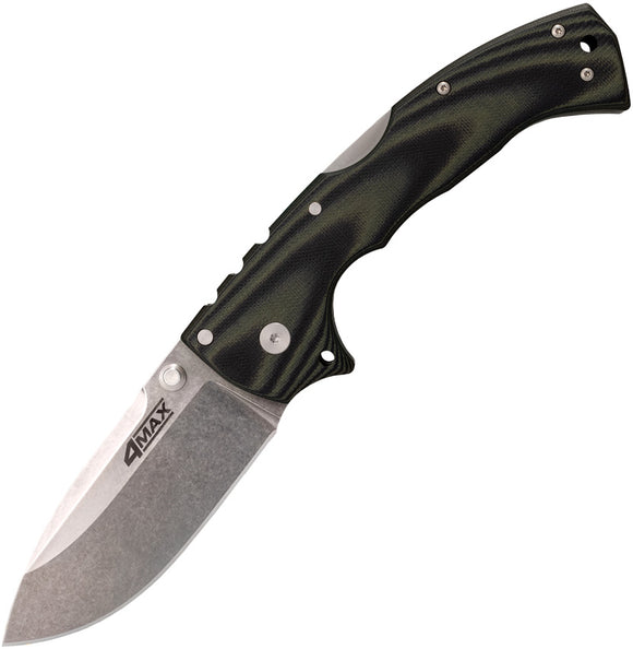 Cold Steel 4-Max Elite Lockback Black & Green G10 Folding S35VN Knife