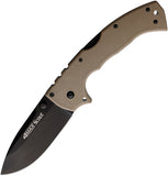 Cold Steel 4-Max Scout Pocket Knife Lockback Desert Tan & Black AUS-10A 62rqdtbk