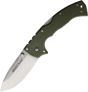Cold Steel 4-Max Scout Pocket Knife Lockback OD Green AUS-10A 62rqodsw