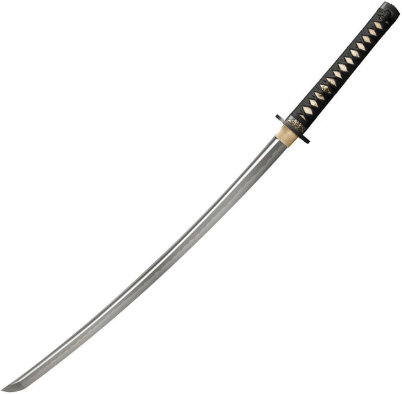 Cold Steel Gold Lion Katana Black Wrapped Damascus Sword w/ Scabbard 88ABK