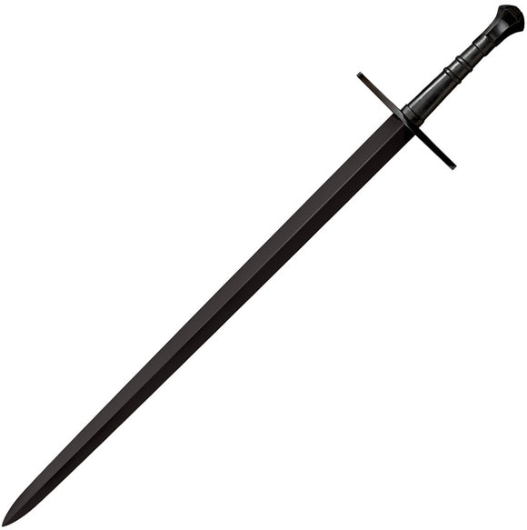 Cold Steel MAA Hand & a Half Fixed Carbon Steel Blade Black Handle Sword 88HNHM