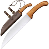 Cold Steel Woodsmans Sax Brown Hardwood 1055HC Steel Fixed Blade Bowie Knife 88HUA