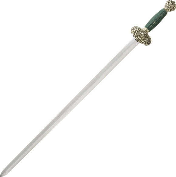 Cold Steel Jode Lion Gim Fixed Damascus Steel Green Rayskin Handle Sword 88RLG