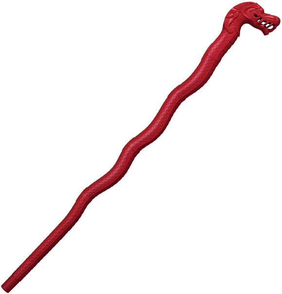Cold Steel Lucky Dragon Walking Stick Polypropylene Construction Red Cane