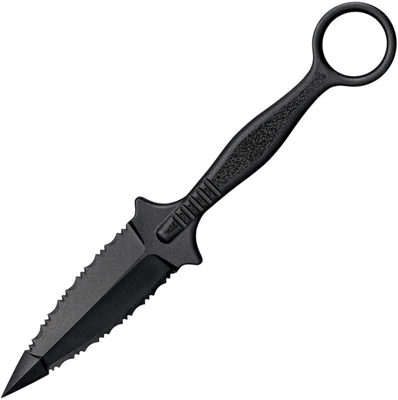 Cold Steel FGX Ring Dagger Black Griv-Ex Handle Serrated Steel Blade Knife 92FR