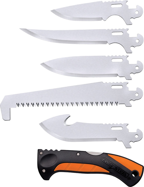 Cold Steel Click N Cut Field Kit Black & Orange Stainless Knife Set CCFLDKIT
