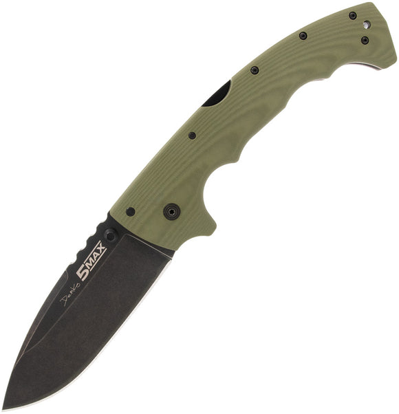 Cold Steel 5-Max Lockback OD Green G10 Folding CPM-S35VN Pocket Knife FL50MAX