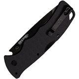 Cold Steel Verdict Lockback Black G10 Folding AUS10A Tanto Pocket Knife FLC3T10A