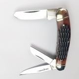 Cold Steel Gentleman's Stockman Pocket Knife Brown Bone Folding 8Cr13 FLGSTKMJ