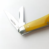 Cold Steel Gentleman's Stockman Pocket Knife Yellow Bone Folding 8Cr13 FLGSTKMY