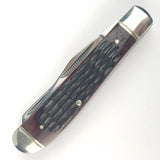 Cold Steel Mini Trapper Pocket Knife Brown Jigged Bone Folding 8Cr13MoV FLMTRPRJ