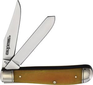 Cold Steel Mini Trapper Yellow Bone Folding 8Cr13MoV Pocket Knife FLMTRPRY