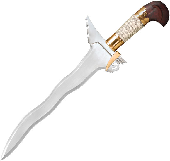 Cold Steel Kris Dagger Hardwood 1055HC Stainless Steel Fixed Blade Dagger SWKRISDAG