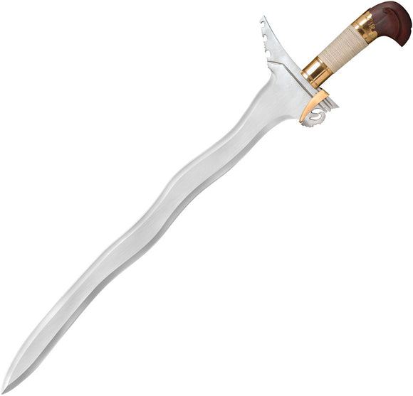 Cold Steel Kris Sword Hardwood 1055HC Stainless Steel Sword w/ Scabbard SWKRISSW