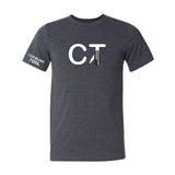 Coeburn Tool Big Lettermark Logo Dark Heather Gray Short Sleeve T-Shirt w/ Coeburn Tool Sleeve 2XL