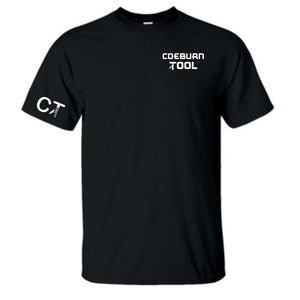 Coeburn Tool Small Word Logo Black Short Sleeve T-Shirt w/ CT Logo Sleeve L