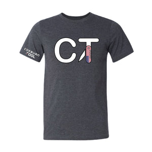 Coeburn Tool CT American Flag LG Logo Dark Gray Short Sleeve T-Shirt w/ Solid Coeburn Sleeve 2XL