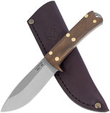 Condor Two Rivers Skinner Satin Fixed Blade Brown Walnut Handle Knife 105454C