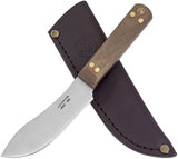 Condor Hivernant Satin Stainless Fixed Walnut Wood Handle Knife with Sheath 106454C