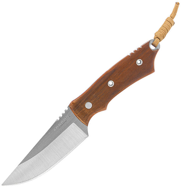 Condor Native Hunter Walnut Wood 440C Drop Point Fixed Blade Knife 1164254C