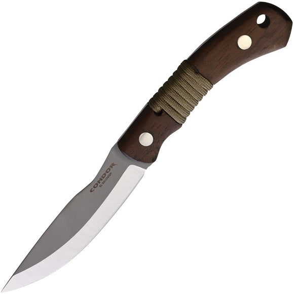 Condor Mountaineer Trail Hunter Walnut Wood 440C Fixed Blade Knife 1204264C