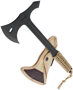 Condor Tool & Knife 7.25" Single Bit Black Throwing Axe + Canvas Sheath 140114