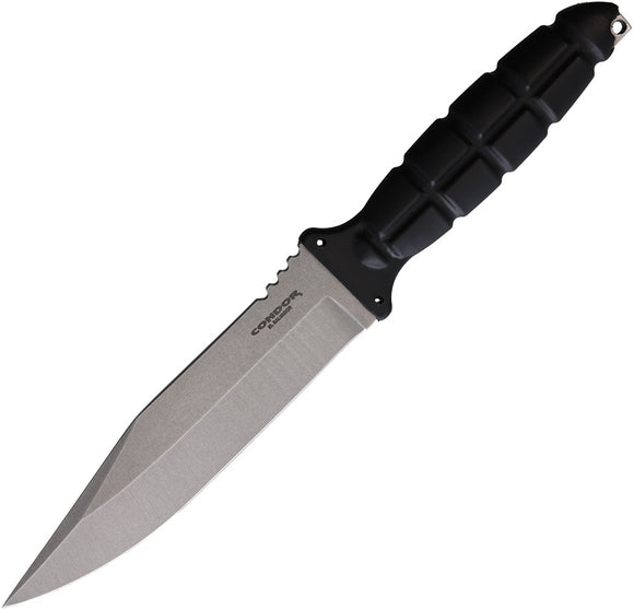 Condor Escort Black Polypropylene 420HC Stainless Fixed Blade Knife 183463SS
