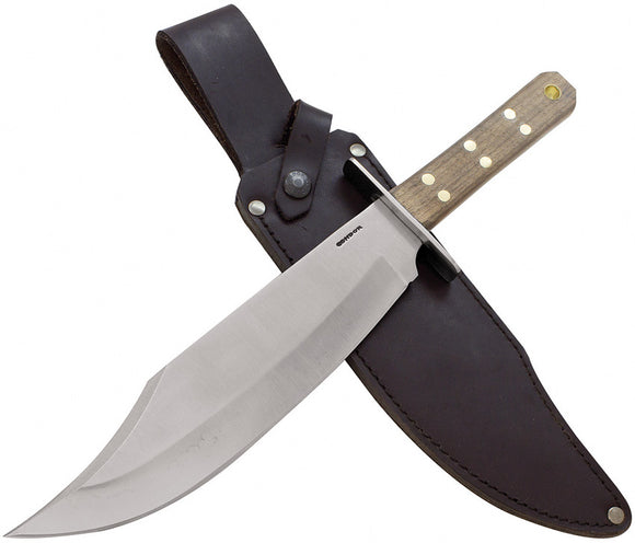 Condor Undertaker Bowie Steel Fixed Clip Blade Brown Walnut Handle Knife 2804103